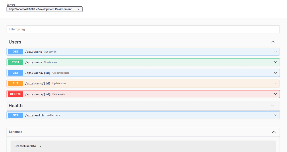 Screenshot of Nodejs-boilerplate project